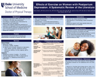 Effects of Exercise on Women with Postpartum Depression: A Systematic Review of the Literature thumbnail