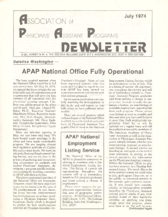 Dateline Washington : APAP national office fully operational Miniatura