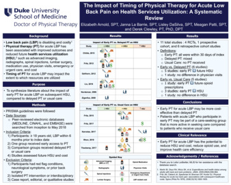 Low Back Pain - Impact Physical Therapy