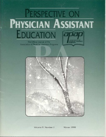 Perspective on physician assistant education : the official journal of the Association of physician assistant programs 缩图