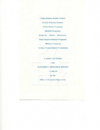 Correspondence from V.C. Cipriano to the physician's assistant program regarding the services provided by Medex Communication Center, July 19, 1973 Miniatura